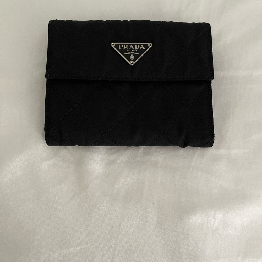 Prada Black Quilted Wallet